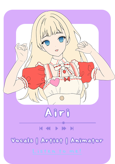 Airi vocalist artist and animator